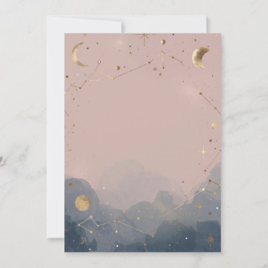 Modern Boho Celestial Baby Shower Invitation (Dos)