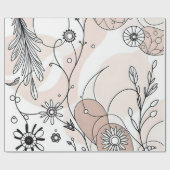 Modern Boho Chic Abstract bruin decor Cadeaupapier (Vlak)