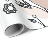 Modern Boho Chic Abstract bruin decor Cadeaupapier (Rol Hoek)