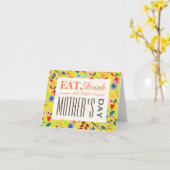 Modern Boho Chic Floral Moederdag Kaart (Gele Bloem)