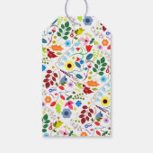 Modern Boho Chic Floral Wedding Cadeaulabel (Achterkant)