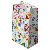 Modern Boho Chic Floral Wedding Favor Klein Cadeauzakje (Achterkant Gekanteld)