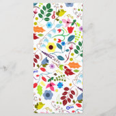 Modern Boho Chic Floral Wedding Menu (Achterkant)