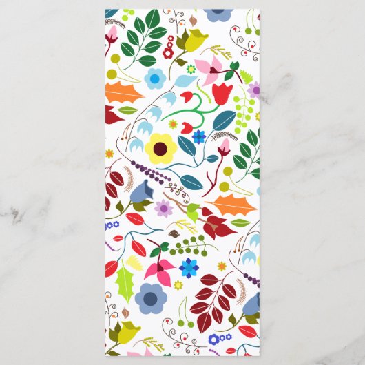 Modern Boho Chic Floral Wedding Menu (Achterkant)