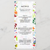 Modern Boho Chic Floral Wedding Menu (Voorkant)