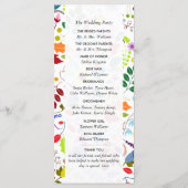 Modern Boho Chic Floral Wedding Programme Programma (Achterkant)