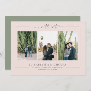 Modern Boho Desert 3 Foto slaat de datum op Save The Date