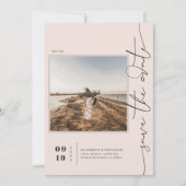 Modern Boho Desert | Vierkante foto slaat de datum Save The Date (Voorkant)