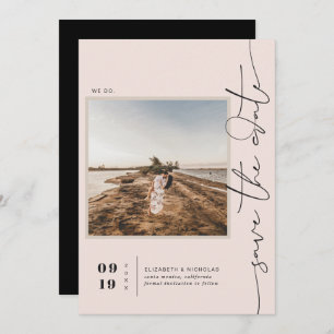Modern Boho Desert   Vierkante foto slaat de datum Save The Date