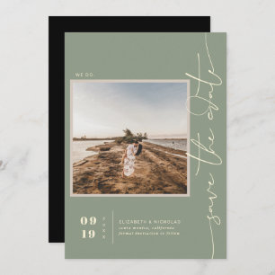 Modern Boho Desert Vierkante foto slaat de datum Save The Date