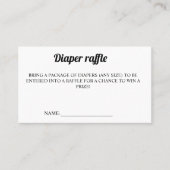 Modern Boho Diaper Raffle Baby shower Game Plaatskaartje (Voorkant)