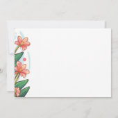 Modern Boho Dinosaur Meisje Baby shower Kaart (Achterkant)