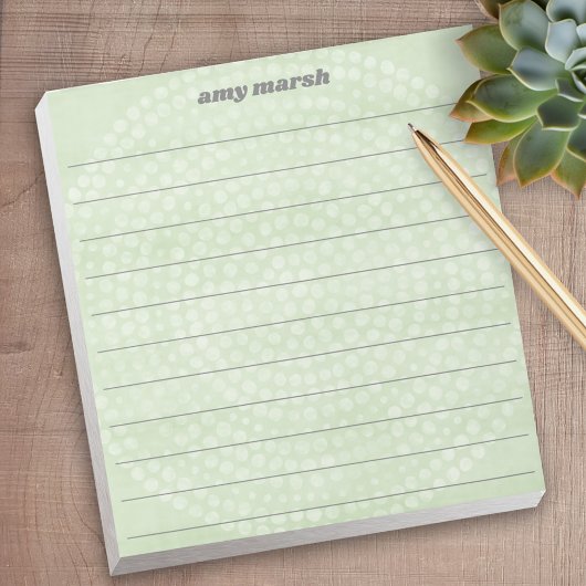 Modern Boho Dot Pattern met scriptnaam Notitieblok