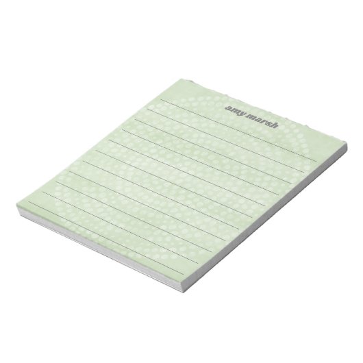 Modern Boho Dot Pattern met scriptnaam Notitieblok (Gedraaid)