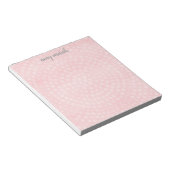 Modern Boho Dot Pattern met sprongscriptnaam Notitieblok (Schuin)