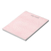 Modern Boho Dot Pattern met sprongscriptnaam Notitieblok (Gedraaid)