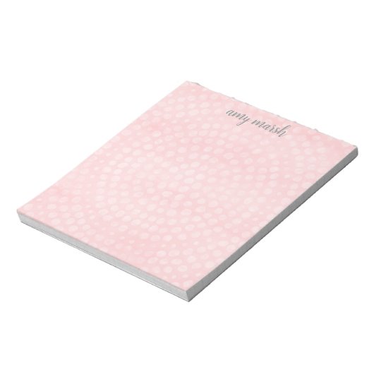 Modern Boho Dot Pattern met sprongscriptnaam Notitieblok (Gedraaid)