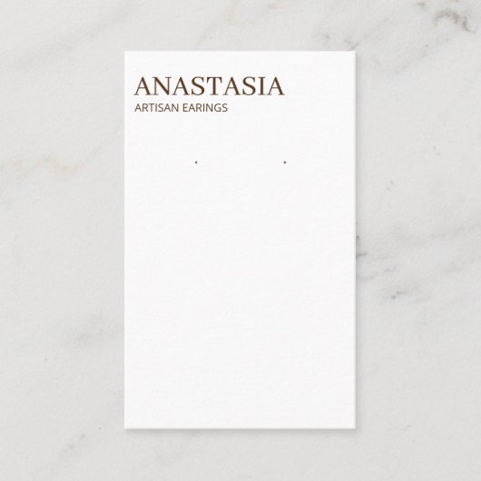 Modern Boho Earring Display Kaarten Visitekaartje (Voorkant)