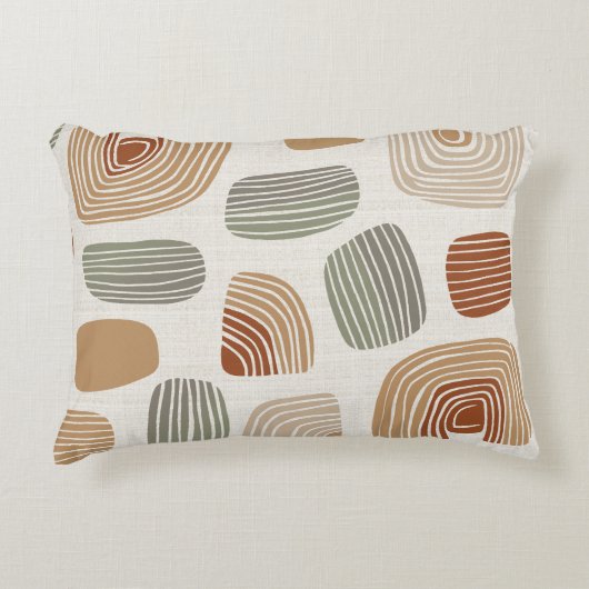 Modern Boho Earth Tones Abstract ID1273 Accent Kussen (Voorkant)