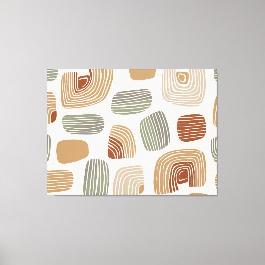 Modern Boho Earth Tones Abstract ID1273 Canvas Afdruk (Voorkant)
