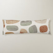 Modern Boho Earth Tones Abstract ID1273 Lichaamskussen (Achterkant)