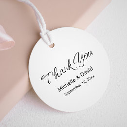 Modern Boho Eenvoudig Script Wedding Bedankt Bedankjes Labels