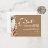 Modern Boho Enclosure QR Code Kaart Notitiekaartje (Voorkant / Achterkant in situ)