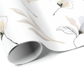 Modern Boho Floral Design Wrapping papier (Rol Hoek)
