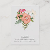 Modern Boho Floral Earring Display Visitekaartje (Achterkant)