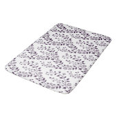 Modern Boho Floral Pattern Plum White Badmat (Gekanteld)