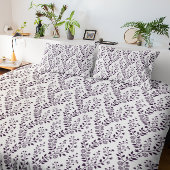 Modern Boho Floral Pattern Plum White Kussensloop