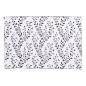 Modern Boho Floral Pattern Plum White Kussensloop (Voorkant)