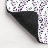 Modern Boho Floral Pattern Plum White Muismat (Hoek)