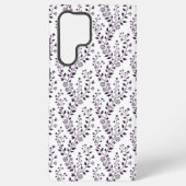 Modern Boho Floral Pattern Plum White Samsung Galaxy Hoesje (Achterkant)