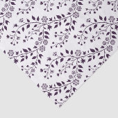 Modern Boho Floral Pattern Plum White Tissuepapier (Detail)