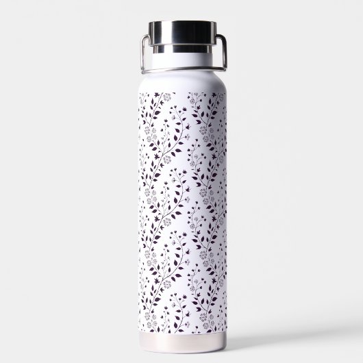Modern Boho Floral Pattern Plum White Waterfles (Achterkant)