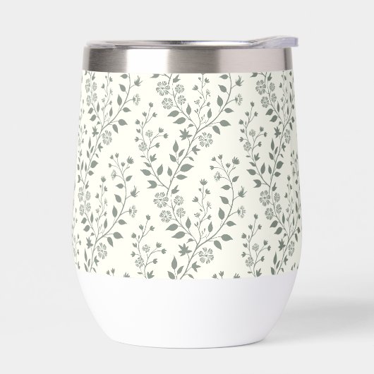 Modern Boho Floral Pattern Sage Cream (Gauche)