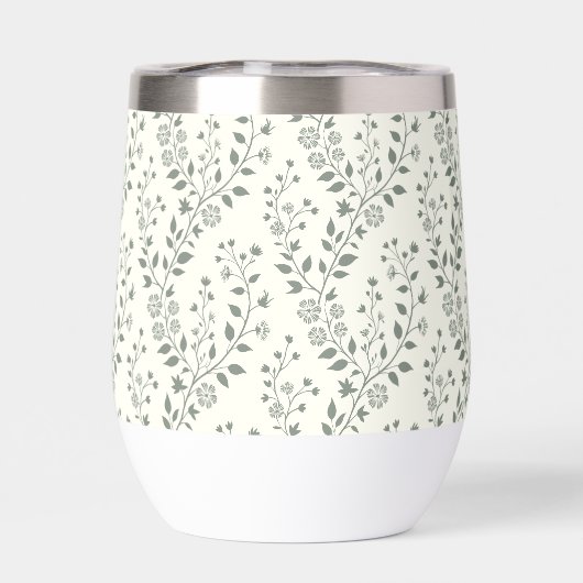 Modern Boho Floral Pattern Sage Cream (Arrière)