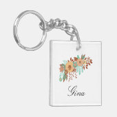 Modern Boho Floral Sleutelhanger (Voorkant Links)