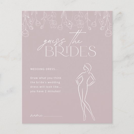 Modern Boho Floral Vrijgezellenfeest Game (Voorkant)