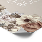 Modern Boho Floral Vrijgezellenfeest Sign Guest Bo Poster (Hoek)