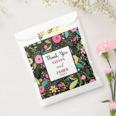 Modern Boho Floral Wedding Bedankzakje (Gezegeld)