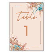 Modern Boho Floral Wedding Kaart (Voorkant)