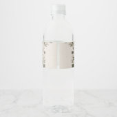 Modern Boho Folk Wedding Favors Waterfles Etiket (Achterkant)