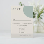 Modern Boho Geometric Abstract Green Gray Menu (Staand voorkant)