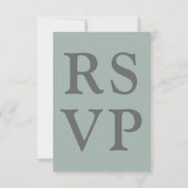 Modern Boho Geometric Abstract Green Gray Menu (Achterkant)