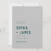 Modern Boho Geometric Arch Green Grey Wedding Save The Date (Voorkant)