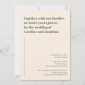 Modern Boho Geometric Blue Pink Wedding Kaart (Voorkant)