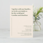 Modern Boho Geometric Blue Pink Wedding Kaart (Staand voorkant)