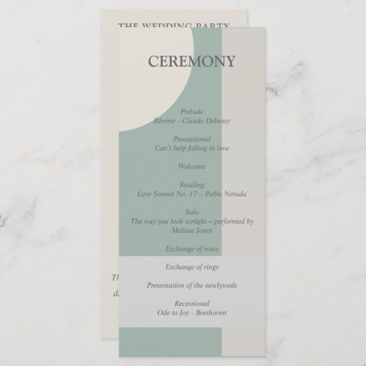 Modern Boho Geometric Green Grey Taupe Programma (Voorkant / Achterkant)